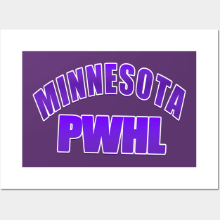 Gradient purple Minnesota PWHL colors Posters and Art